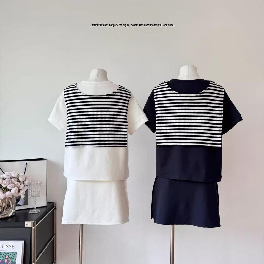 Korean Style Casual Sporty Women's Summer Three-Piece Outfit - Loose Pony Shawl Set