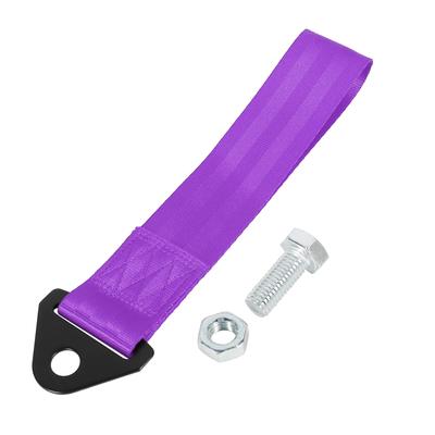X AUTOHAUX Stoßstange Anhängerband Abschleppseil Abschleppseil Aluminiumlegierung Nylon 29 x 4,7cm Murasaki