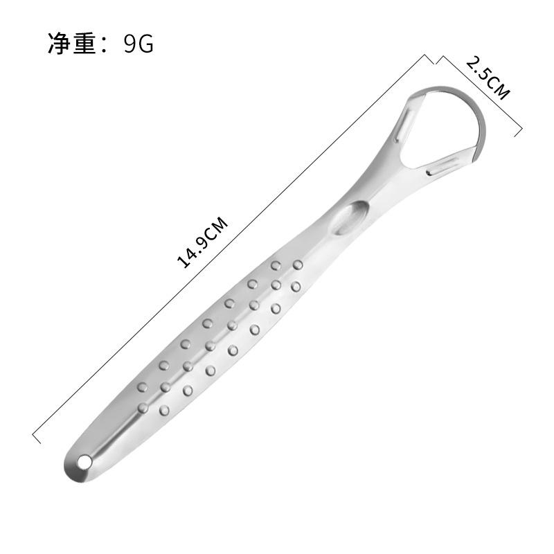1Pc Stainless Steel Tongue Scraper Cleaner for Fresh Breath Oral Hygiene Coated Tongue Toothbrush Care Tool