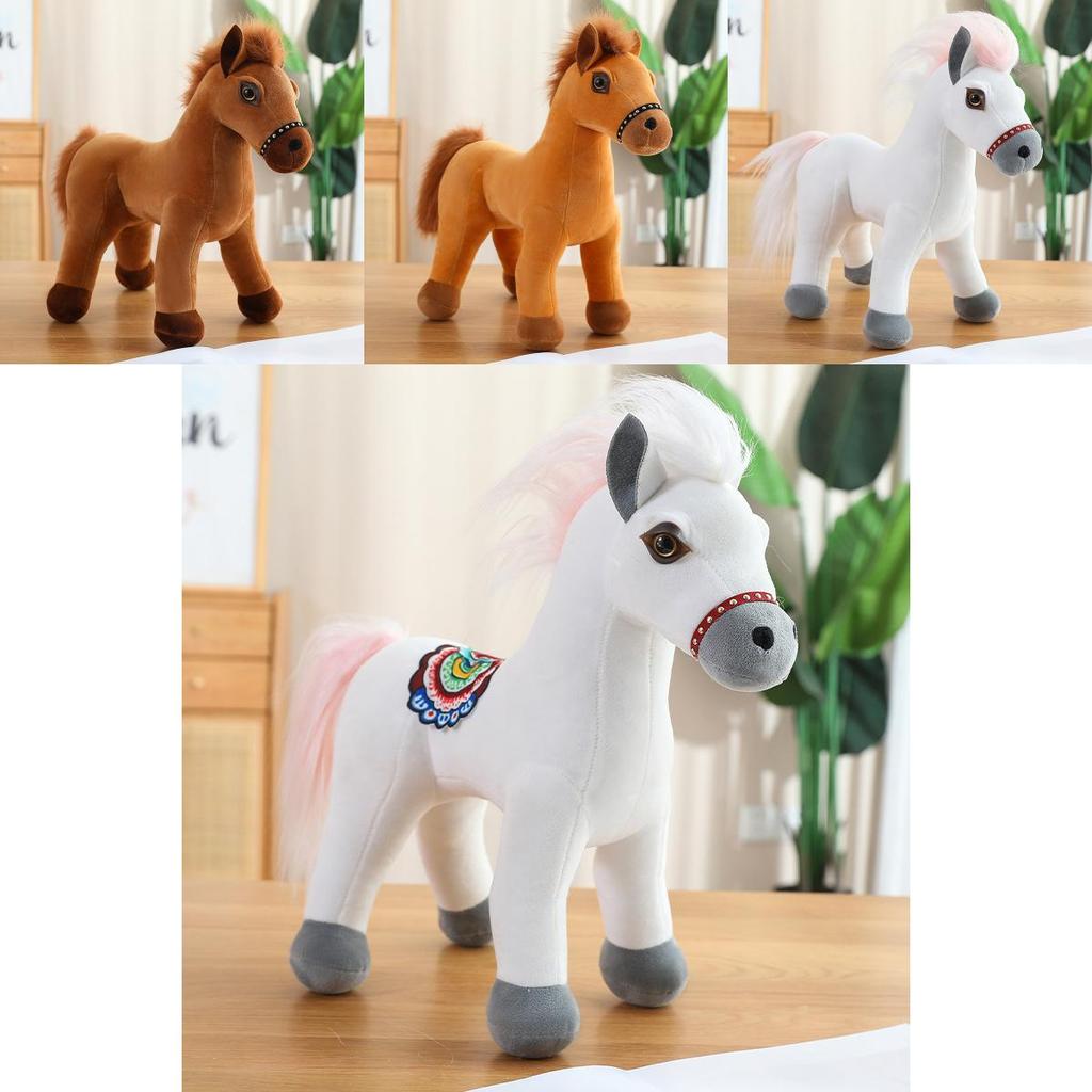 Chinese Zodiac Horse Plush Toy For Children Collectors Animal Soft Stuffed Doll