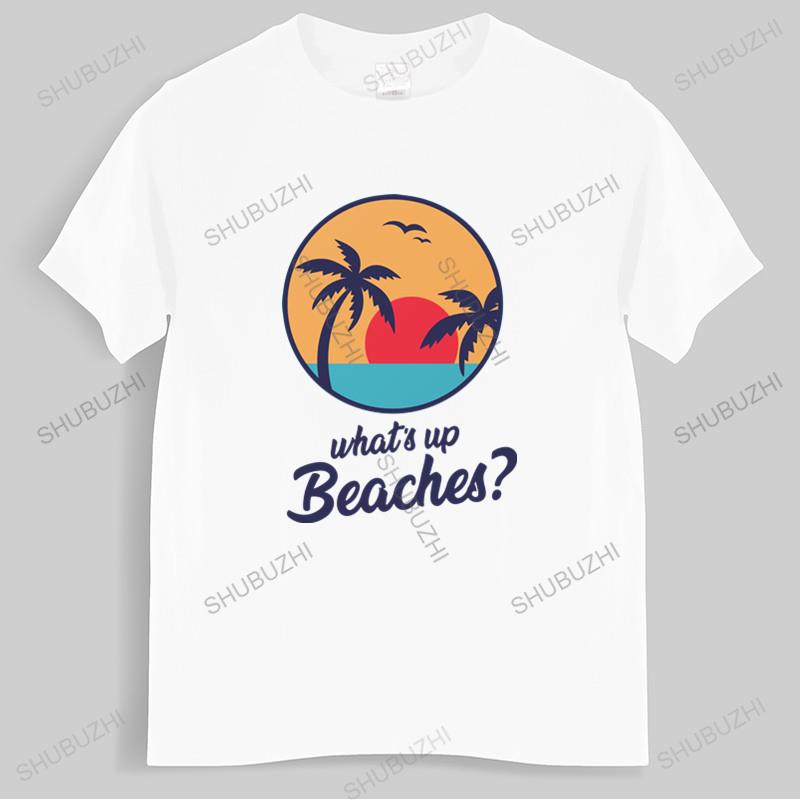 

T-shirt men O-neck hot sale Brooklyn 99 Nine Nine Tv Show What Up Beaches T Shirt male cotton tee-shirt bigger size 4XL