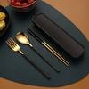 Stainless Steel Tableware Set 3 in 1 Travel Cutlery Set Gift Travel Flatware  Bar Accessories