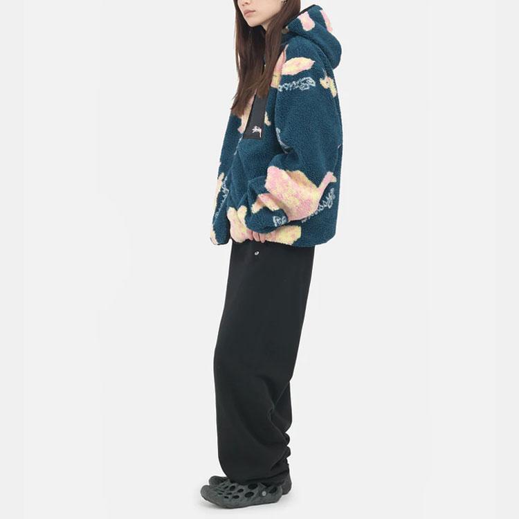 Stussy Floral Sherpa Hooded Jacket 118482
