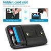 For iPhone 16 Pro Max Case PU Leather+TPU Hidden Card Holder Drop-proof Phone Cover with Kickstand