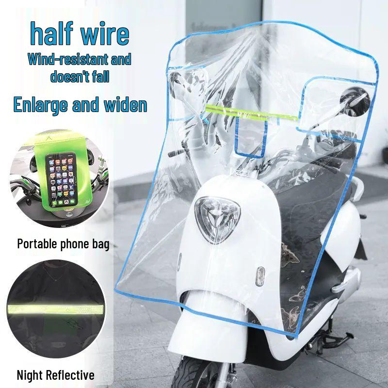 Universelles winddichtes, winterfestes, regendichtes Elektrofahrrad mit Handytasche für alle Jahreszeiten - Kältefestes Eltern-Kind-Liefermodell