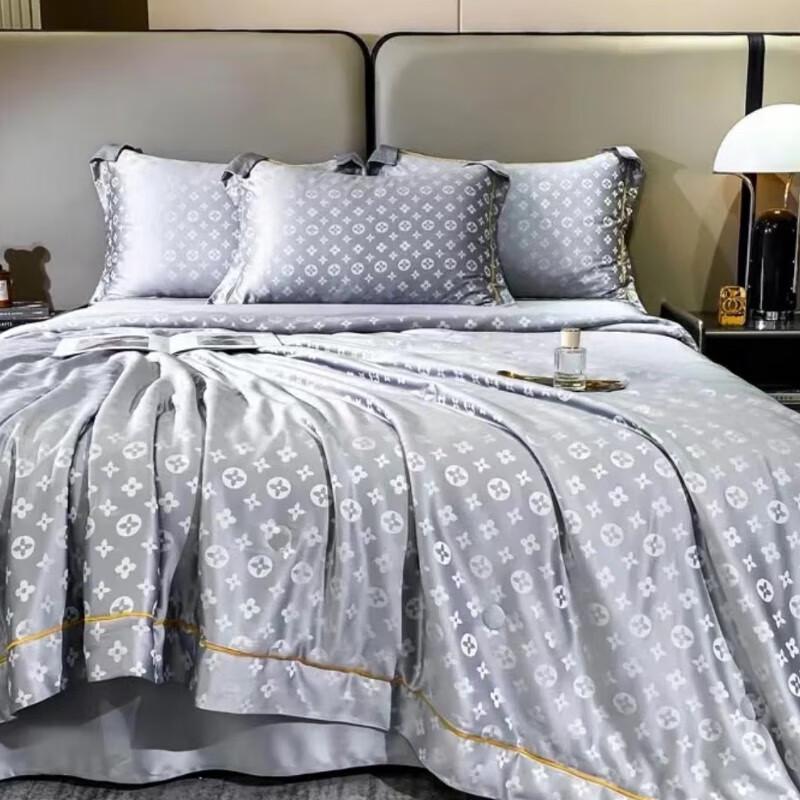 

Jellyya Light Luxury Jacquard Summer Quilt 4-Piece Set