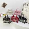 Spring and summer popular transparent bag women 2025 new Korean version of fashion niche versatile messenger mother and child jelly bag