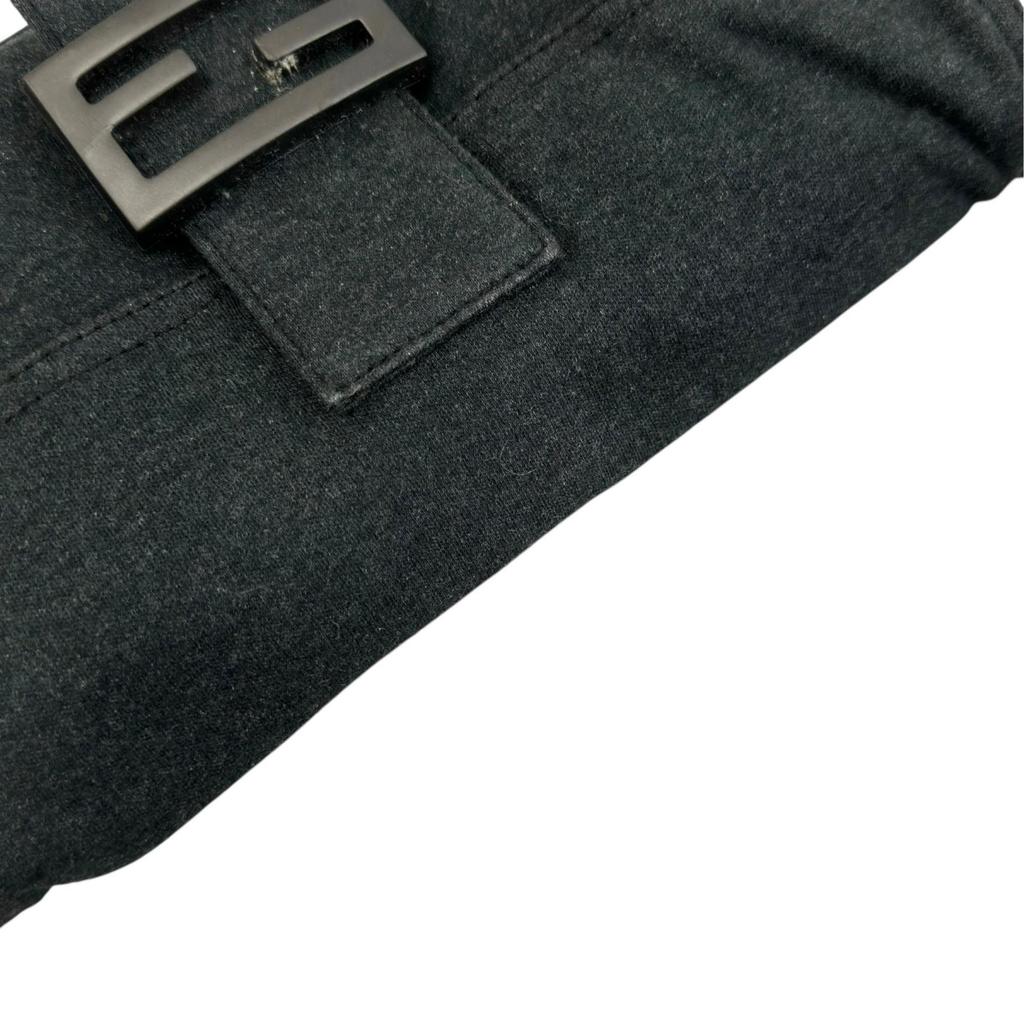 FENDI Mamma bucket Shoulder Bag Dark gray Women one belt used