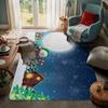 House Entrance Carpet Home Door Mat Living Room Bath Foot Bathroom Non-slip Water Absorption Rugs Bath Merry Christmas Winter