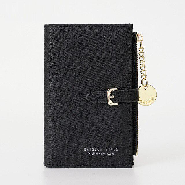 Lanț Mini Portofel Femei Fermoar Poșetă Scurtă Suport card Buzunar pentru monede Portofel Femeie Piele Carteira