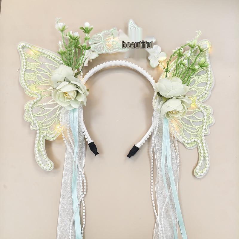 Mid-Autumn Hanfu Fairy Hair Clip - Women's & Children's Ancient Style Floral Tassel, Sweet Accessory for Girls