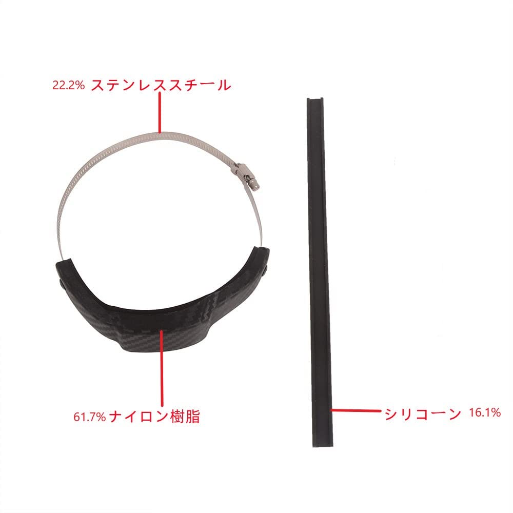 MOTO4U Motorcycle Universal Hexagon Muffler Slider Muffler Guard Muffler Heat Exhaust Slider Protector Heat Guard Muffler Protector Black