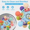 Atomic Ball Baby Montessori Sensory Toy For 0-6 6-12 Months, Food Grade Teething Toy For Babies