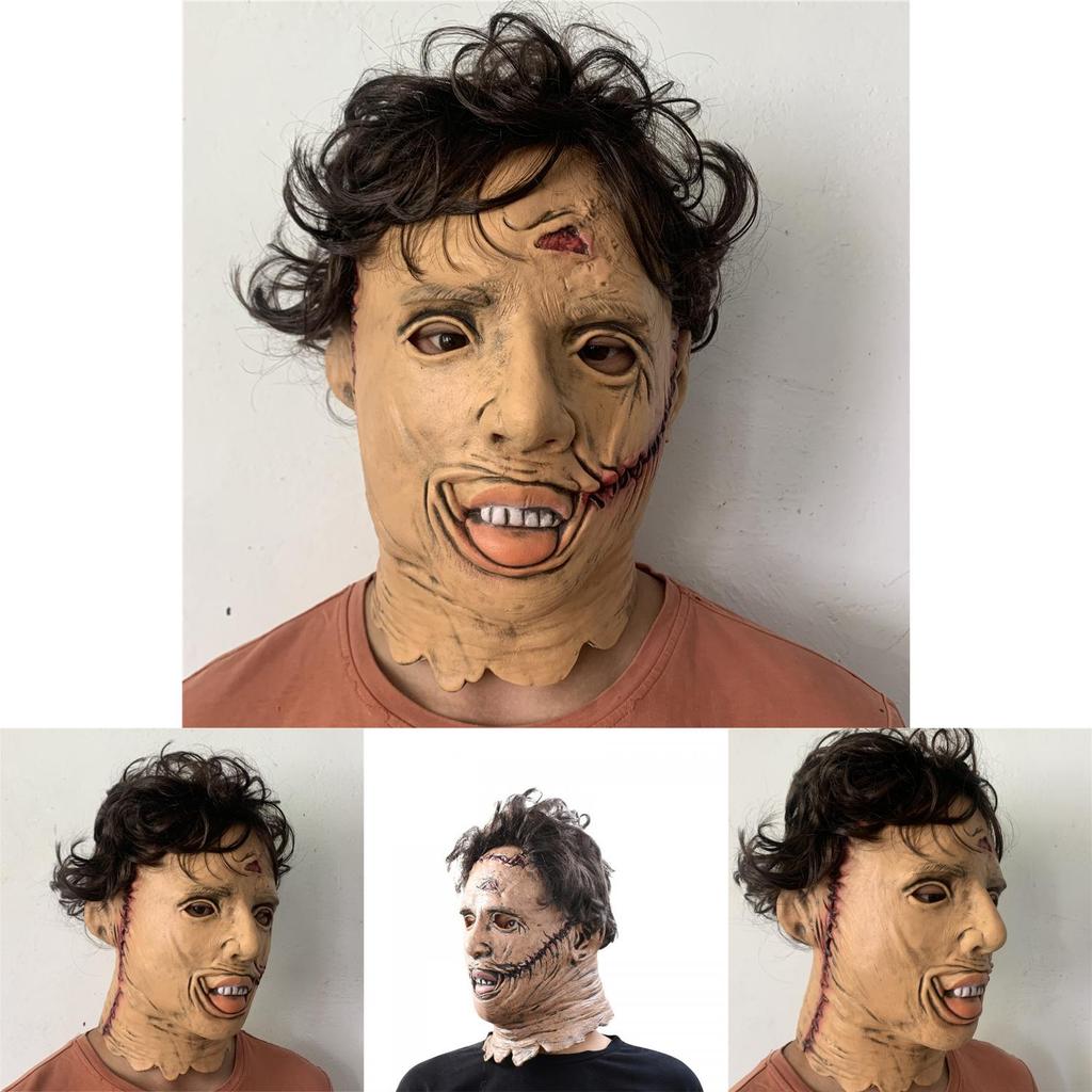 La Matanza de Texas Máscara de Sierra de Terror Látex Disfraz de Juego de Rol Para Fiesta de Halloween