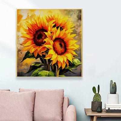 New Arrival 5D DIY Full Circle Diamond Painting "Sunflower" Embroidery Cross Stitch Home Decor Gift