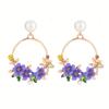 Flower Earrings Soft Clay Pearl Earrings Ear Jewelry Female