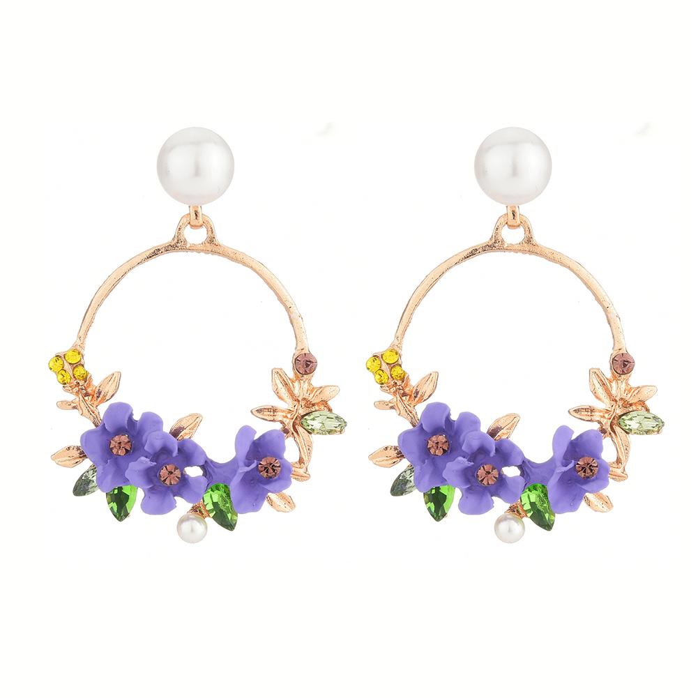 Flower Earrings Soft Clay Pearl Earrings Ear Jewelry Female