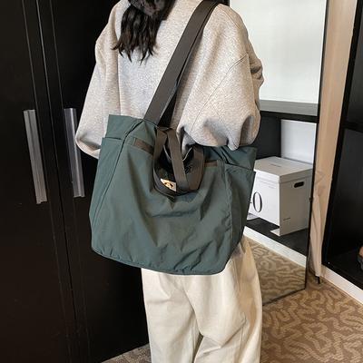 2025 New Casual Fashion Nylon Canvas Large Capacity Commuter Tote Bag Korean Version One Shoulder Armpit Tote Bag