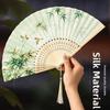 Vintage Style Folding Fan Tassel Elegent Female Fan Classical Dance Fan  Home Decoration
