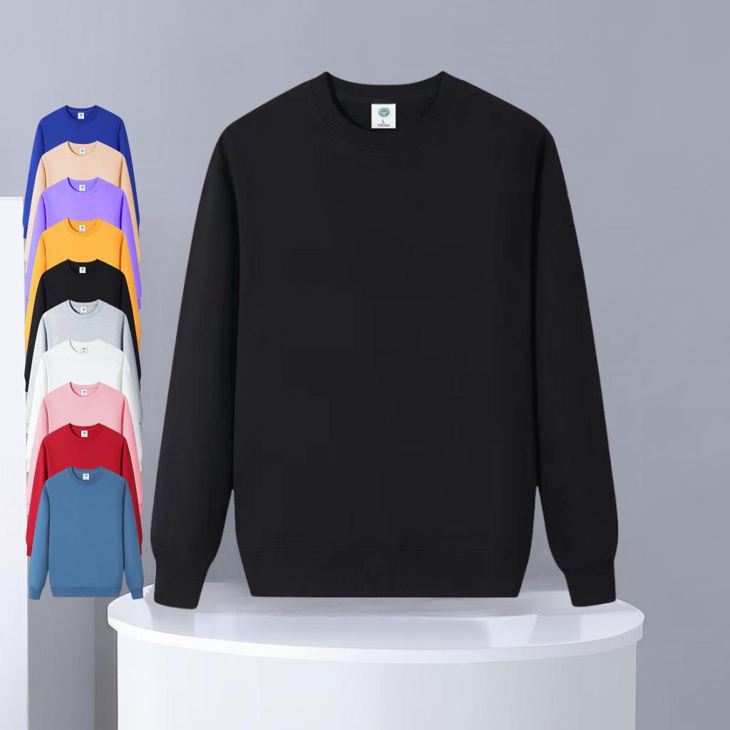

Velvet Lined Korean Style Men s Round Neck Sweatshirt, Autumn/Winter, Long Sleeve, Loose Fit, Plus Size, Trendy Temperament Top. L: 95-115 kg