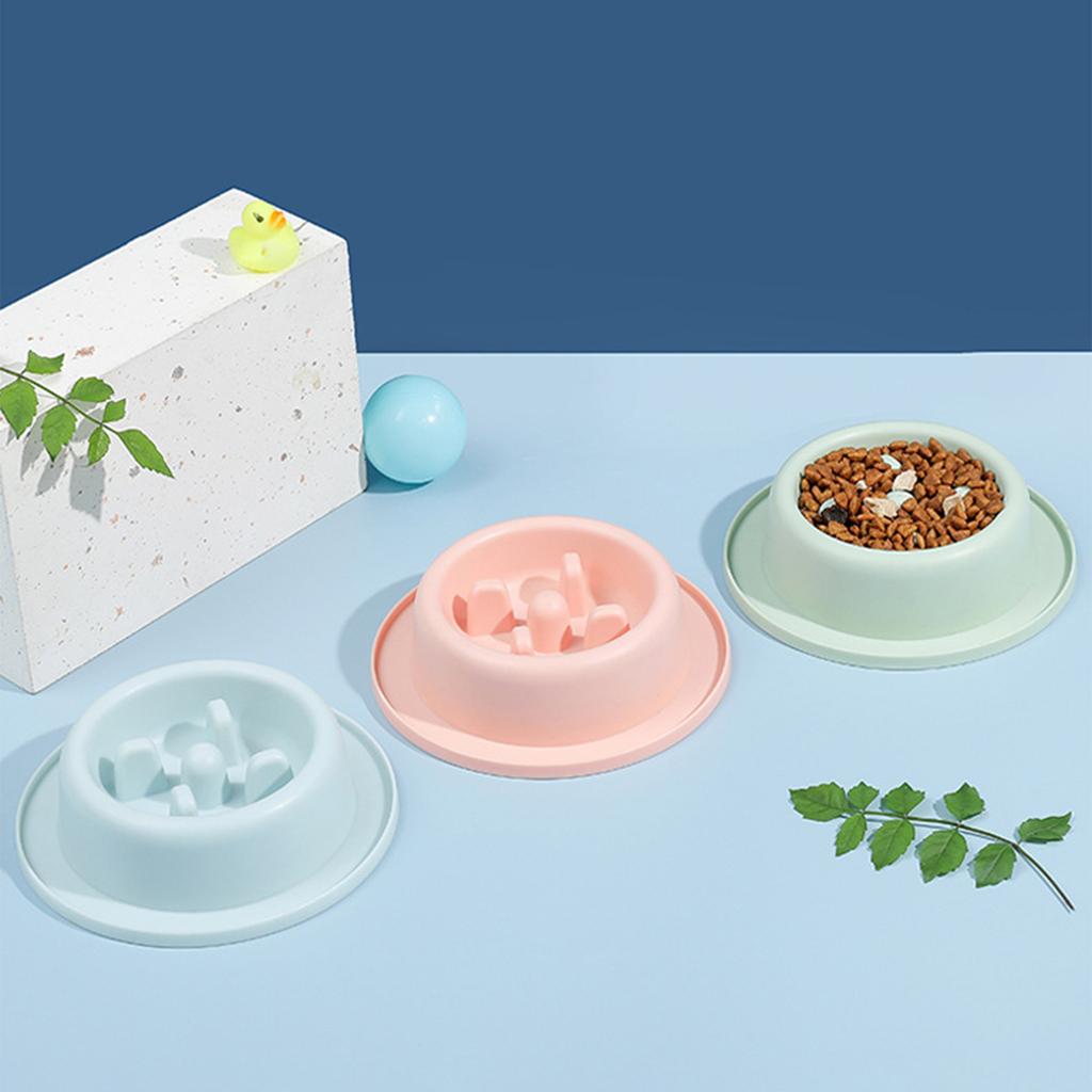 Slow Feeder Fun Shape Bowls Slow Feeding Dog Bowl Avoid Choking Stop Bloat Dish Slow Eating Pet Round Bowl Easy to Clean