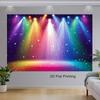Rainbow Stage Spotlight Photo Booth Background, Starry Light Curtain Backdrop for Music Performances
