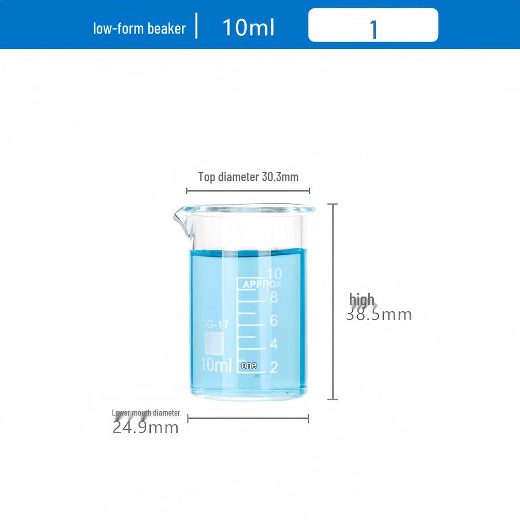 Pahar de laborator gradat din sticlă borosilicată de înaltă calitate, rezistent la căldură, disponibil în mărimi de 5/50/100/250/1000/2000ml