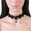 Black Lace Necklace Collar Choker Velvet  Vintage Gothic Chain Pendant
