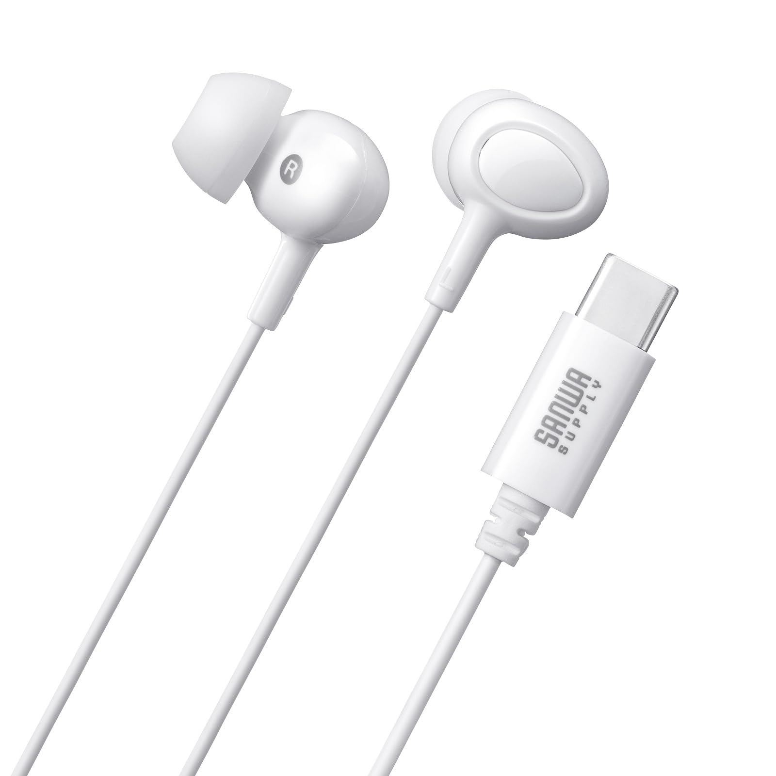

Sanwa Supply USB Earphone Microphone Type-C MM-HSTC04W белый