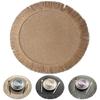 1PC Round Tassel Placemat Heat Resistant Mat Simple Jute Dining Table Mat Placemat for Wedding Homes Party Dining Table 38x38cm