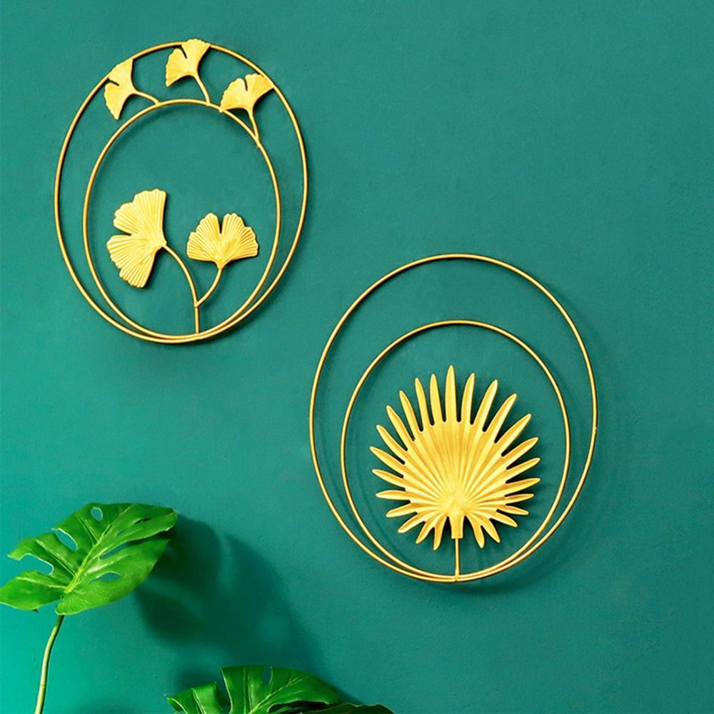 Ornaments Palm leaf Metal Canna Ginkgo Leaf Wall Decoration Room Decor Wall Hanging Ornament