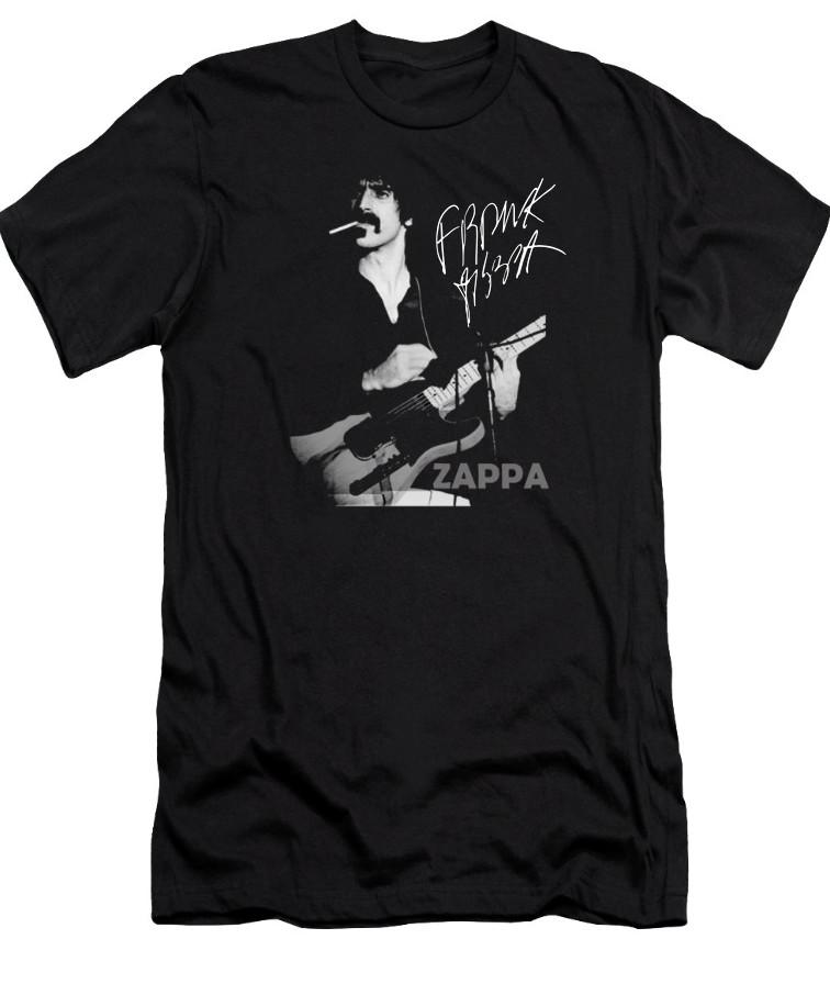 Vtg Frank Zappa Singer Heavy Cotton Black Full Size Unisex Shirt AG101 S