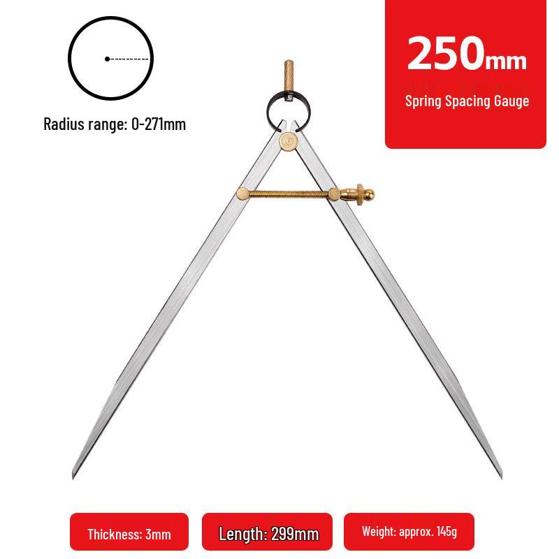 Copper-Plated Adjustable Scribing Gauge & Compass with Carbon Steel Head for Wood, Leather, and Metal Work.