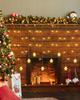 LIHAO Christmas Illumination Lights, Snowflake, 96 Bulbs, 4M, Christmas Decorations, LED Curtain Lights, Icicle String Lights, Christmas Tree