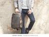 Retro Casual Crazy Horse Leather Double Shoulder Backpack, Genuine First Layer Cowhide for Men.