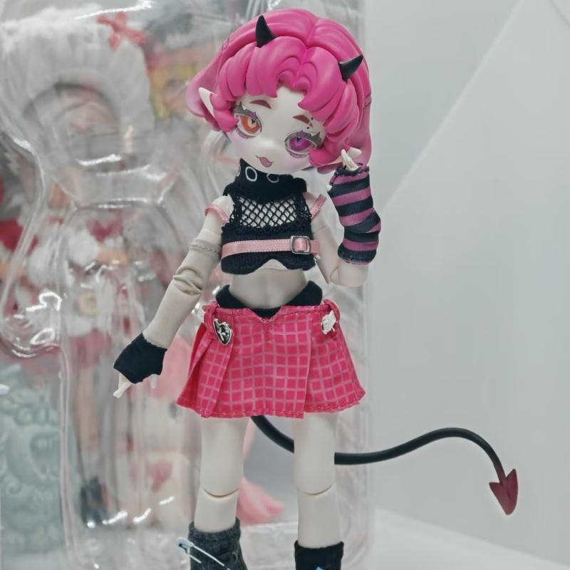 In Stock Genuine 1/8 Bjd Devil'S Horns Movable Doll Blind Box Ornament Figurine Doll Cute Figurine Birthday Gift Decoration