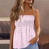 Womens Tops Dressy Casual Sleeveless Blouse Tube Tops For Women,Cute Sexy Off Shoulder Print Sleeveless T-Shirt