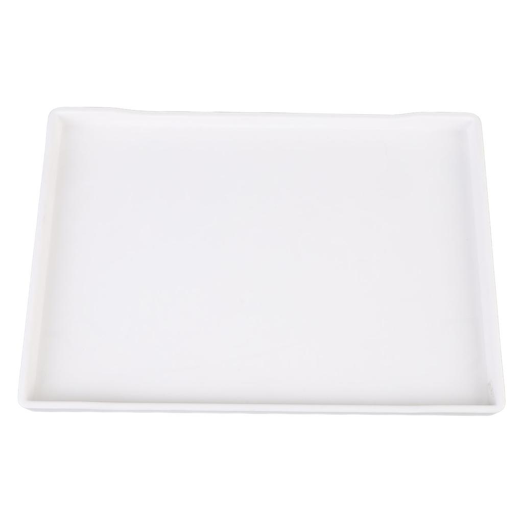 Plastserveringsbricka 23x33 cm Stor Återanvändbar Rektangulär Festbricka för Teservis Frukt Efterrätter Serveringsbricka