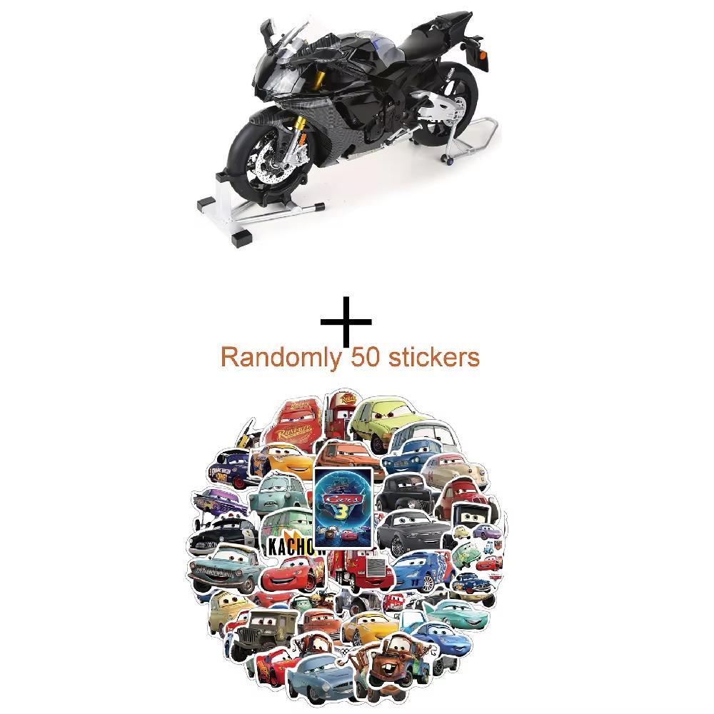 1:6 R1M Motorcycle Model Toy Alloy Body Ignitable Sprayable Motorbike Linkage Steering Sound Light Models Toys Christmas Present