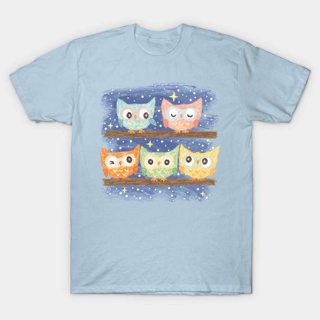 Men Black Print T-shirt Owl Bird No-Cut Transfer Paper Print Cotton Tshirt 3XL