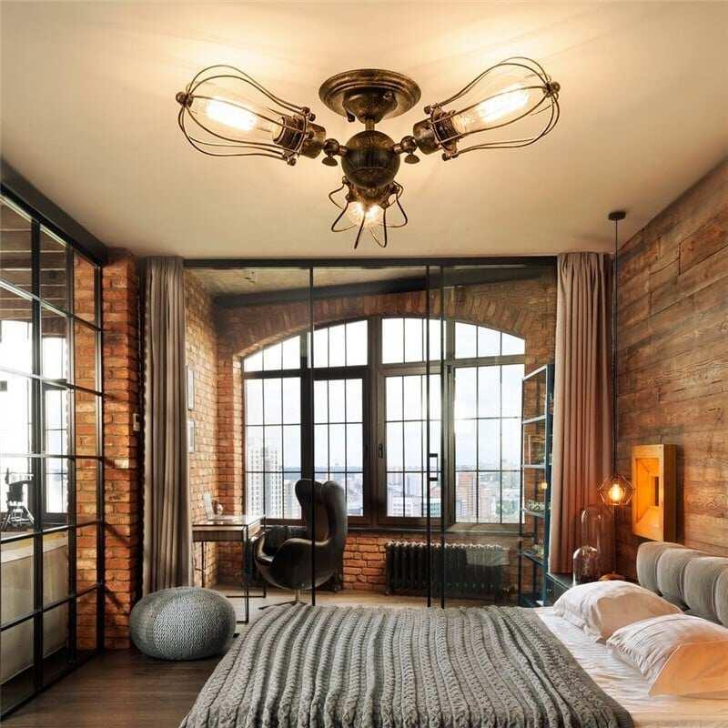 Vintage Ceiling Light LED Retro Light Fixture Wall Light Ceiling