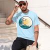 Sun And Wave Printed Breathable Round Neck Tee Malist Design Lightweight Fabr Unisex Bas Unisexs Tshirt 2026 New Model Shortsleev