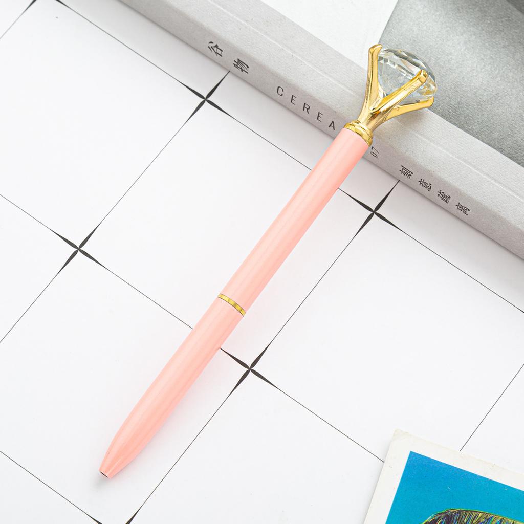 1 stück Kugelschreiber Schule Bürobedarf Hochzeit Schreibwaren Kristall Diamant Metall Rose Gold Luxus Spinning