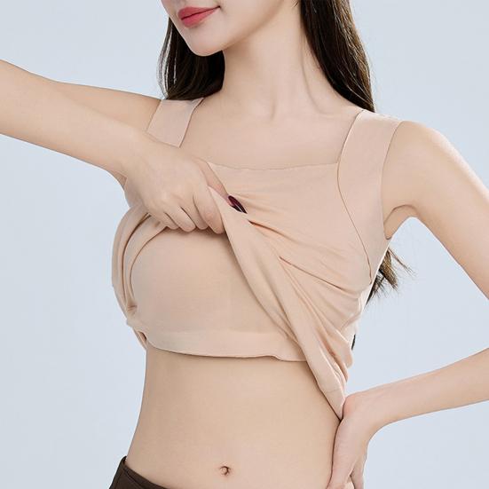 Thermal Tank Top for Womem Sleeveless Camisole Shirt with Bulit-in Bra Warm Undershirt Base Layer for Cold Weather
