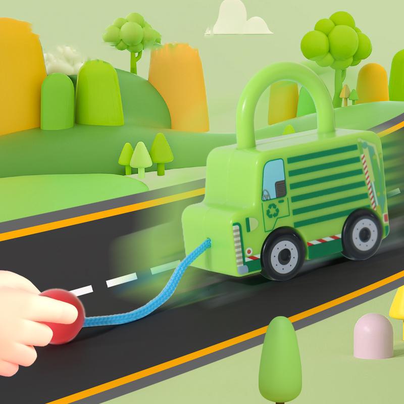 Kids Learning Lock with Keys Car Games Montessoris Educational Toys Numbers Matching Counting Math Teach Tool for Children