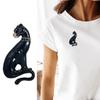 Sleek Panther Design Brooch Adjustable Zinc Alloy Pin Adjustable Clothing Pin For Shirts Coats And Dresses