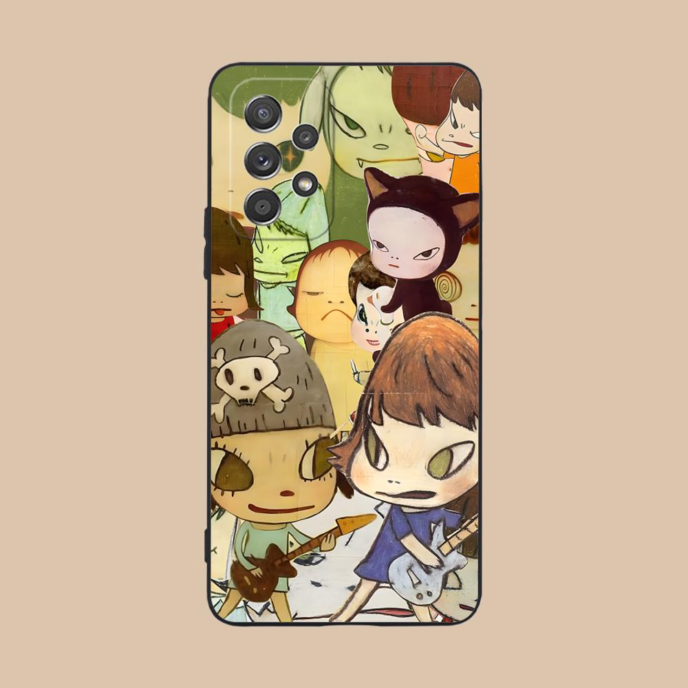 Anime Yoshitomo Nara Phone Case for Samsung Galaxy M55 54 42 35 34 33 32 23 22 15 14 13 12 F55 5G Colorful Cover Pretty Cover