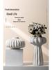 Decorative Big Belly Ceramic Vase with Light Luxury Style