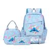 Student Schoolbag Three-Piece Large-Capacity Backpack Lunch Bag Pencil Case Diy