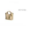 Retro fashion hand-woven bag large capacity commuting temperament portable tote bag high sense sheepskin mother bag women